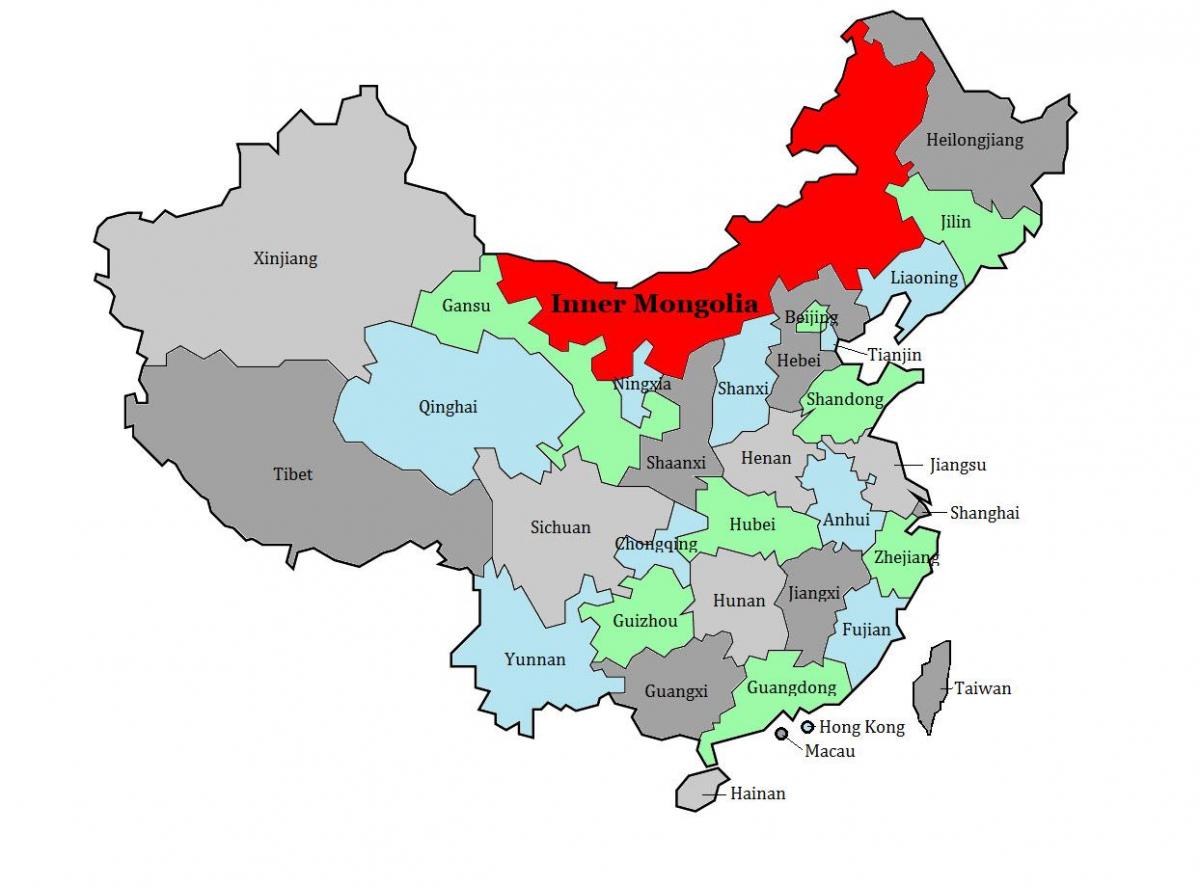 地図のモンゴル地域