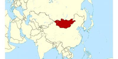 場所モンゴルの世界地図