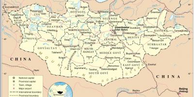 モンゴル国地図
