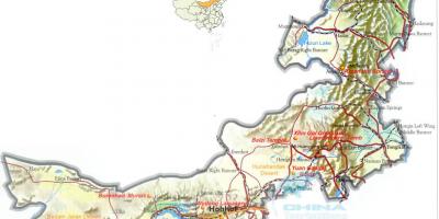 外モンゴルの地図